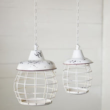 Load image into Gallery viewer, White Metal Hanging Round Lanterns (2 Sizes)