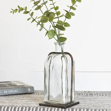 Glass & Metal Vase Stand