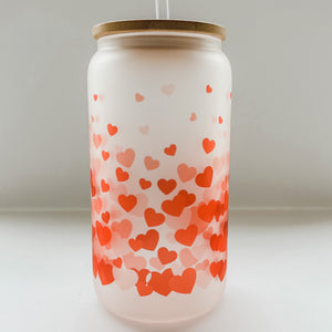 Love Is In The Air Frosted Can Glass