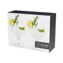 Load image into Gallery viewer, Angled Crystal Gin &amp; Tonic Glasses, Set of 2