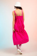 Load image into Gallery viewer, Multi-Tiered Midi Dress, Hot Pink